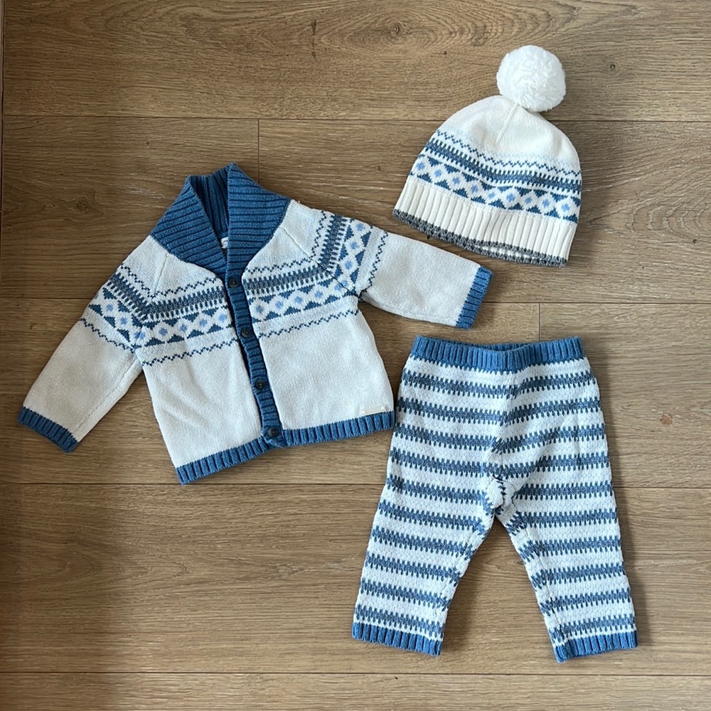Janie and Jack Knit Baby Set